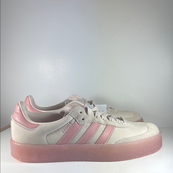 adidas Shoes - Adidas Sambae Wonder Quartz Women's Size 8.5 Cream Pink Leather Suede Sneakers